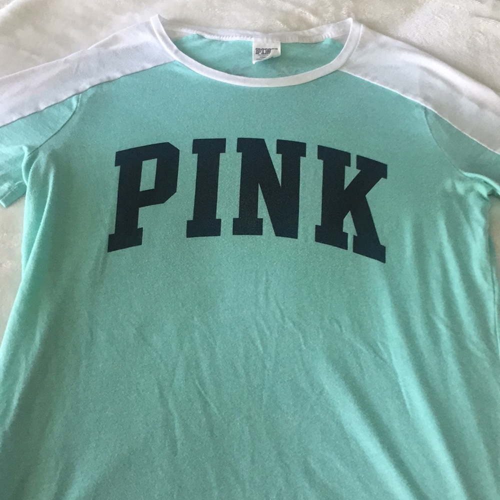 pink victoria secret shortsleeved shirt